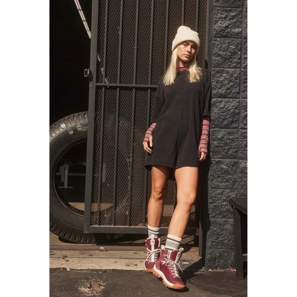 FP‎ Movement Free People Hot Shot Tee Romper Black Noir Small NWT - Picture 2 of 10